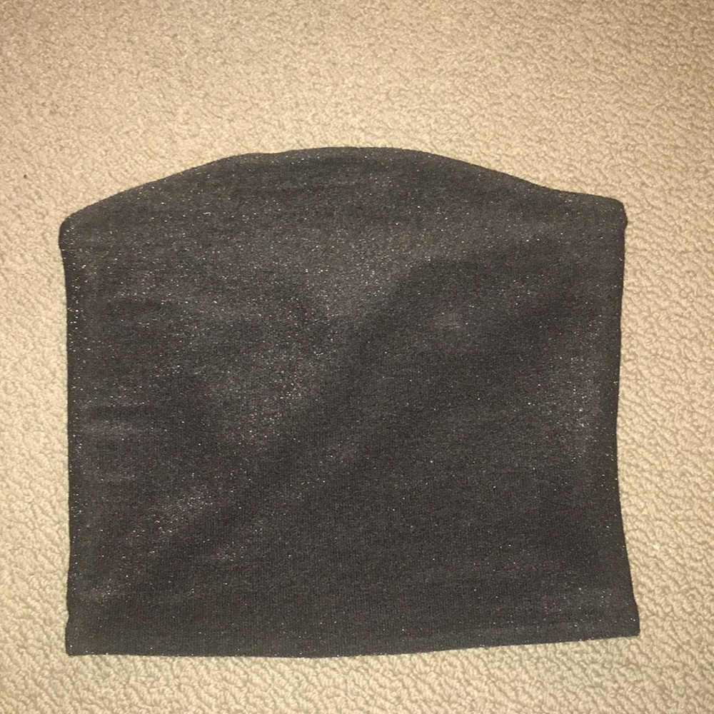 Black glittery tube top